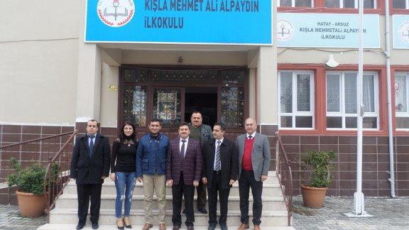 İlçe Milli Eğitim Müdürümüz Ramazan DÖNMEZ, Şube Müdürlerimiz Mustafa ŞEKER ve Bekir ÇETİN Kışla Mehmet Ali Alpaydın İlk-ortaokuluna ziyaretleri