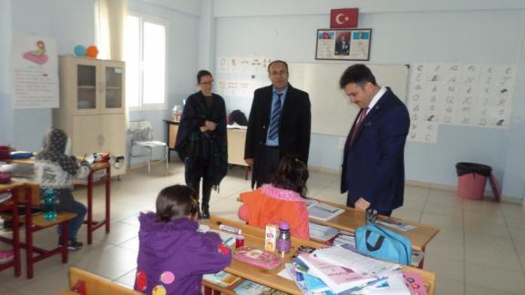 İlçe Milli Eğitim Müdürümüz Ramazan DÖNMEZ ve Şube Müdürümüz Mehmet İNCE´nin Harlısu İlkokulu Ziyaretleri