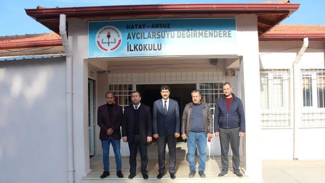 Müdürümüz Ahmet YANMAZ beraberinde Şube Müdürleri Bekir ŞAHAN, Mehmet ZOR ve Şevket HELVACI ile Avcılarsuyu Değirmendere İlkokuluna ziyarette bulundular.